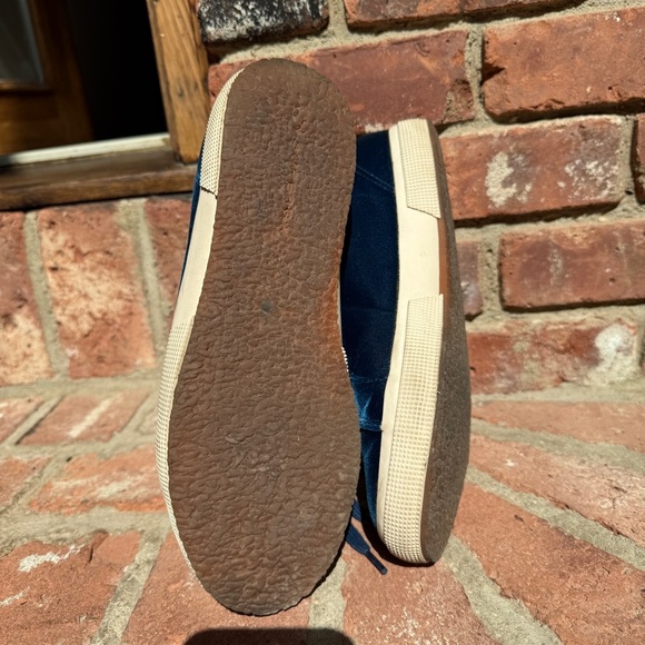 Superga Blue Velvet High-Top Sneakers - Picture 6 of 9